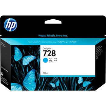 HP 728 130ml Cyan DesignJet Ink Cartridge