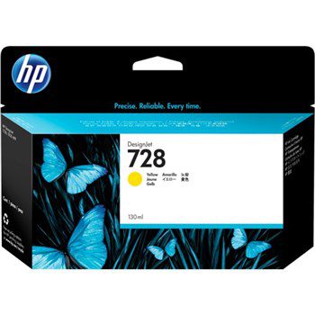 HP 728 130ml Yellow DesignJet Ink Cartridge