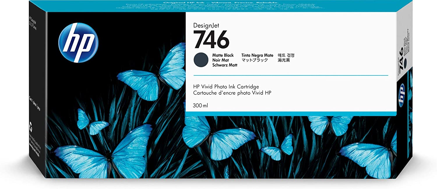 HP 746 300-ml Matte Black DesignJet Ink Cartridge